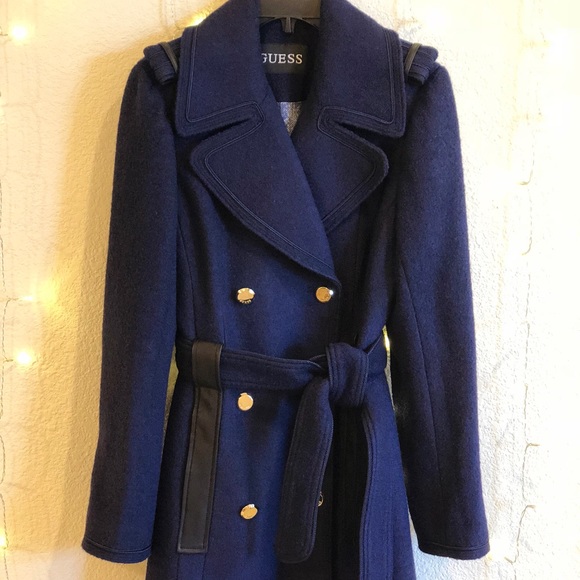 GUESS Military Wool Blend Coat - Picture 8 of 8